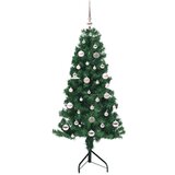 vidaXL Kotično umetno božično drevo Zelena 150 cm PVC in kovina | Shoptok.si