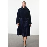 Trendyol Curve Navy Blue Woven Plus Size Skirt | shoptok.hr