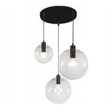 Toolight staklena stropna svjetiljka lassi black 20 + 25 + 30 cm APP309-3C | shoptok.hr