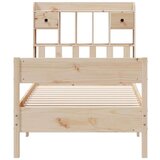  Krevet s regalom za knjige bez madraca 90x200 cm od borovine | shoptok.hr