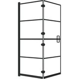  Sklopiva pregrada za tuš ESG 120 x 140 cm crna | shoptok.hr