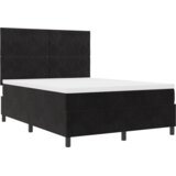 Box Postelja s pomičnim ležiščem in vzmetnico Črna 140x190 cm Velur, (22051691) | Shoptok.si