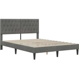  Okvir kreveta s madracem Tamno siva 120 x 190 cm Baršun | shoptok.hr