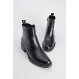 Marjin Women's Zippered Daily Boots Gontre Black