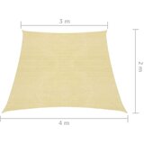 vidaXL Jedro za zaštitu od sunca 160 g/m² bež 3/4 x 2 m HDPE | shoptok.hr