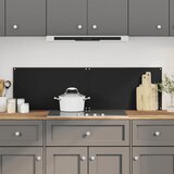 vidaXL Kuhinjske zaštite od prskanja 2 kom crne 70 x 60 cm staklene | shoptok.hr
