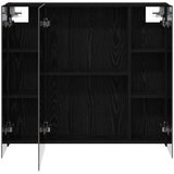  Kupaonski ormar s ogledalom Crni hrast 80 x 14.5 x 70 cm | shoptok.hr