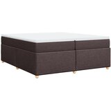  Krevet s oprugama i madracem tamnosmeđi 200x200 cm od tkanine | shoptok.hr