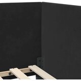 vidaXL Kutni okvir kreveta s uzglavljem Crna 100 cm x 200 cm tkanina | shoptok.hr