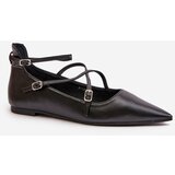 Boto Women Ballerinas With Pointed Toes And Intertwined Straps Black Violra | Shoptok.si