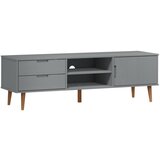 Maison Chic TV omarica - TV stojalo - Televizijska omarica MOLDE siva 158x40x49 cm trdna borovina, (21699925) Cene