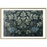  Plakat - Victorian Leaves in Dark Greens 60x40 Zlatni okvir s margom | shoptok.hr
