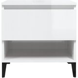  Bočni stolići 2 kom sjajni bijeli 50x46x50 cm konstruirano drvo | Eponuda.com