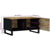  Klubska mizica 80x50x40 cm trden mangov les in inženirski les, (20712908) | Shoptok.si