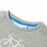  Dječja topla majica svijetla kaki prošarana 104 | shoptok.hr