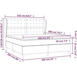  Krevet s oprugama i madracem bijeli 160x200 cm od umjetne kože | shoptok.hr