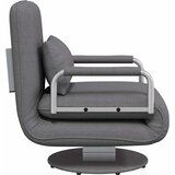  Okretna stolica sofa krevet od tkanine tamnosivi | shoptok.hr