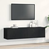 vidaXL TV omarica črna hrast 120x30x30,5 cm inženirski les Cene