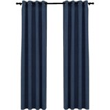  Zavjese za zamračivanje s prstenima 2 kom plave 140 x 225 cm | shoptok.hr