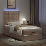 vidaXL Okvir kreveta s madracem cappuccina 90x190cm umjetna koža | shoptok.hr
