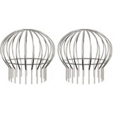  Zaštita od lišća za žljeb 2 pcs Srebrno 160 mm Nehrđajući čelik | Eponuda.ba