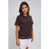 Marisse Brown Cotton Blouse Cene