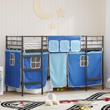  Krevet na kat za djecu s zavjesama Crna i Plava 75 x 190 cm | shoptok.hr