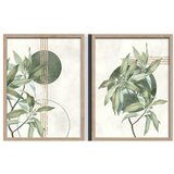 Styler Set uokvirenih postera 2 kom 30x40 cm Green – Cijene
