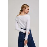 Marisse Fitted Long-Sleeved White Blouse | shoptok.hr