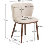 Kave Home Bež oblazinjen jedilni stol Ciselia – | Shoptok.si