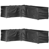 Maison Chic Prevleka za zunanjo pohištvo - Prevleka za pohištvo L oblike 2 kosa 16 obročkov 210x260x80 cm, (21795152) | Shoptok.si