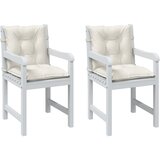  Jastuci za stolice 2 kom prošarano krem 100x50x7 cm tkanina | Eponuda.com