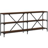  Konzoni stol boja smeđeg hrasta 180x30x75 cm od drva i željeza | shoptok.hr