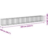  Gabionska košara s poklopcem 850x100x100 cm pocinčano željezo | Eponuda.ba