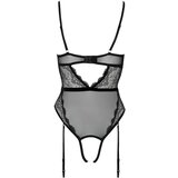 Cottelli otvoreni, remenasti body sa podvezicama (crni) - L | shoptok.hr