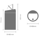 Brabantia Koš za smeti 60 L, bel | Shoptok.si