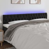 vidaXL LED uzglavlje crno 180x7x78/88 cm baršunasto | shoptok.hr