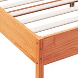 vidaXL Posteljni okvir z vzglavjem voščeno rjava 160x200 cm borovina | Shoptok.si