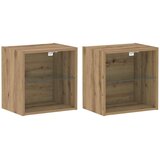  Floating Shelf with LED Light 2 pcs Smeđa 40 x 28,5 x 40 cm | shoptok.hr