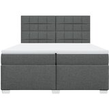  Krevet s oprugama i madracem tamnosivi 200 x 200 cm od tkanine | shoptok.hr