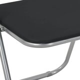  Sklopiva stolica 8 pcs Crna i Siva 48 x 43,5 x 81 cm Lažna koža | shoptok.hr