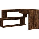  Kutni radni stol boja hrasta 200 x 50 x 76 cm konstruirano drvo Smeđa | shoptok.hr