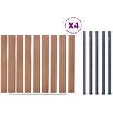  Set panela za ogradu smeđi 699x186 cm WPC | shoptok.hr