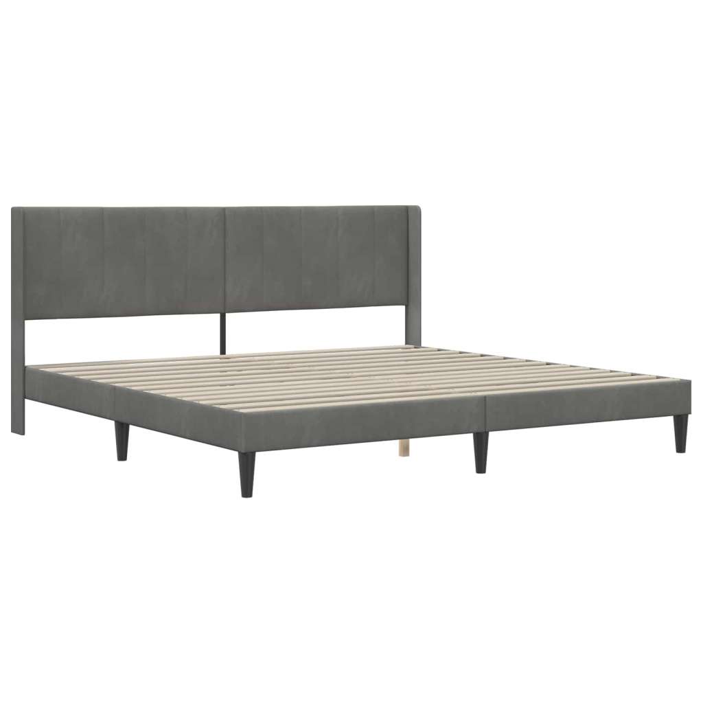  Okvir za krevet Tamno siva 180 x 200 cm Baršun - Tamno siva 180 x 200 cm | shoptok.hr
