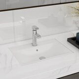 The Living Store Keramični kopalniški umivalnik bel pravokoten -, (21750175) | Shoptok.si