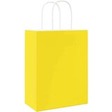  Papirnate vrećice 50 kom s ručkama žute 21x11x28 cm | shoptok.hr