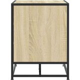 vidaXL Klop za čevlje sonoma hrast 80x40x53,5 cm inž. les in kovina | Shoptok.si
