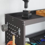  Količar za alate s policom s kotačem s pohranom Crna 75 x 35 x 73 cm Metal | shoptok.hr