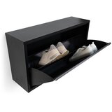 Spinder Design Črna kovinska preklopna stenska omarica za čevlje Billy – | Shoptok.si