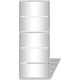 vidaXL omarica za čevlje 5-nadstropna z ogledali bela 63x17x169,5 cm | Shoptok.si